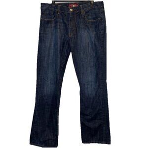 Lucky Brand Men’s 221 Original Boot Cut Dark Wash Blue Denim Jeans Sz 36 X 34